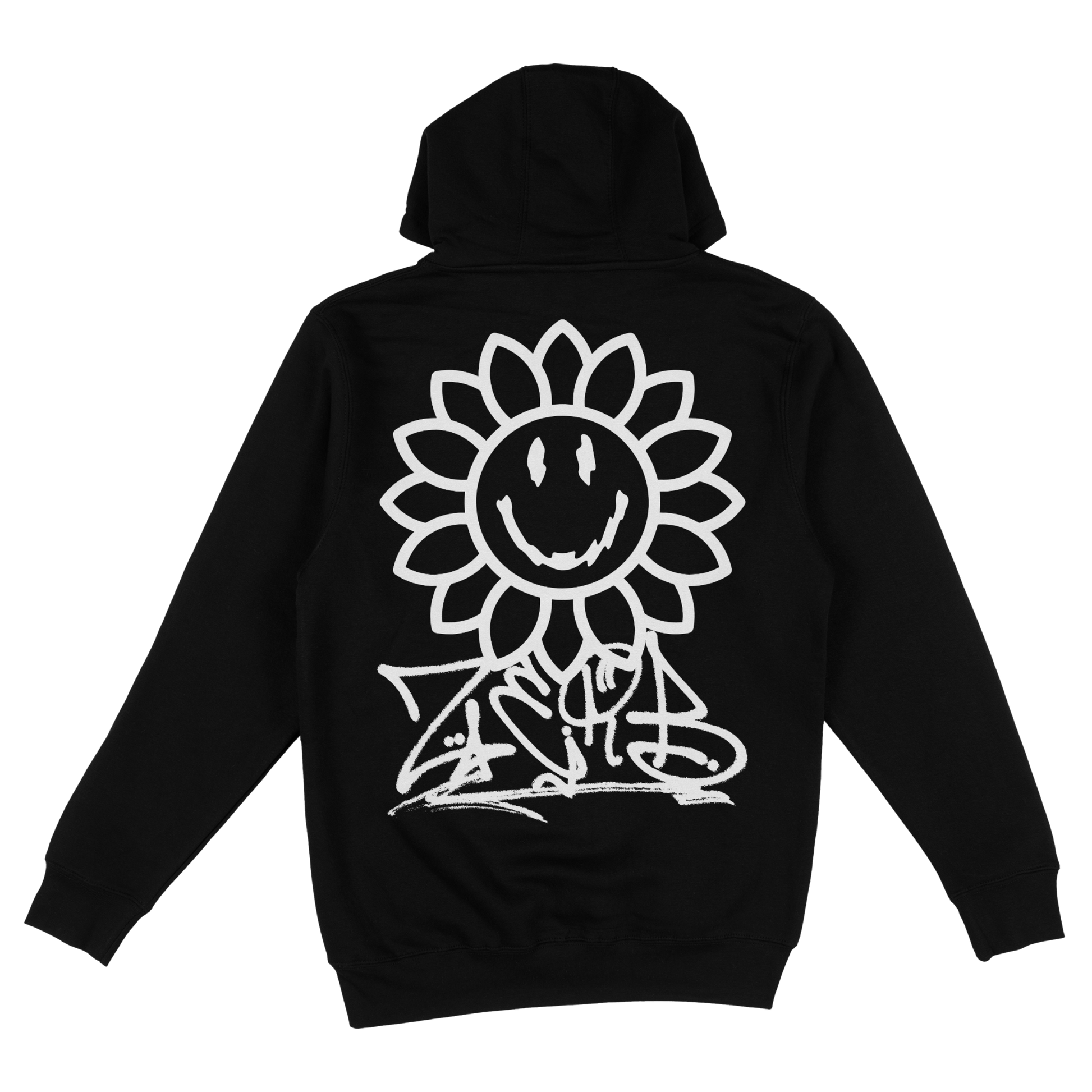Back view of Zerb's Sunflower Hoodie
