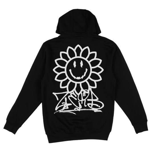Back view of Zerb's Sunflower Hoodie