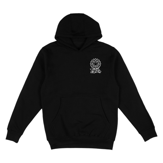 Front view of Zerb's Sunflower Hoodie